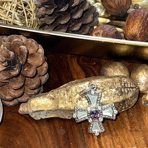 Gorgeous Judith Ripka, enhancer with amethyst & mother of pearl